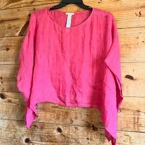 Eileen Fisher 100% Organic Linen Lagan Crop top